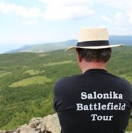 SCS tour photo - a participant surveys one of the battlefields.